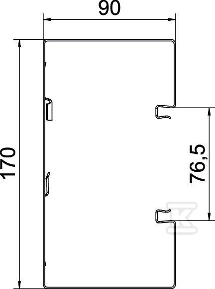 Symmetrical under-sill duct, type - 6277700