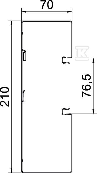 Asymmetrical under-sill duct type - 6278000