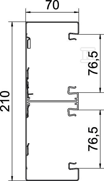 Symmetrical under-sill duct, type - 6278400