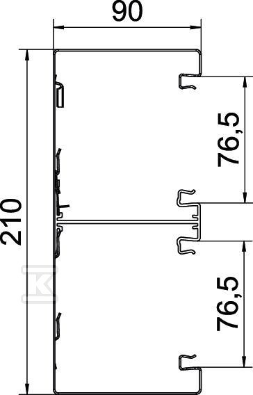 Symmetrical under-sill duct, type - 6278500