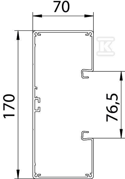 Under-sill duct type GA-S70170EL /2m/ - 6279103