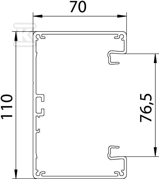 Symmetrical under-sill duct, - 6279200