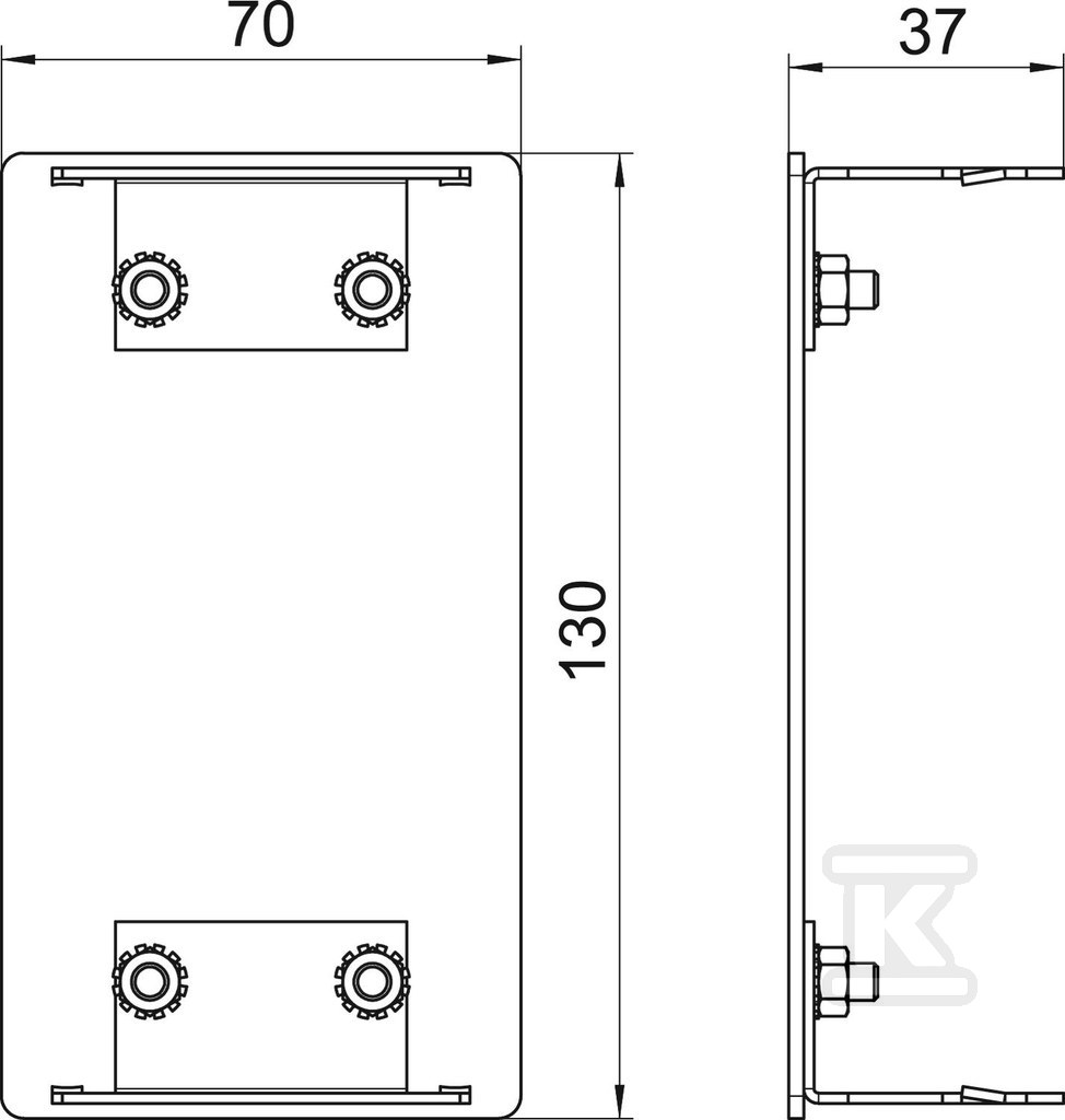 Symmetrical tip GA-E70130RW - 6279370