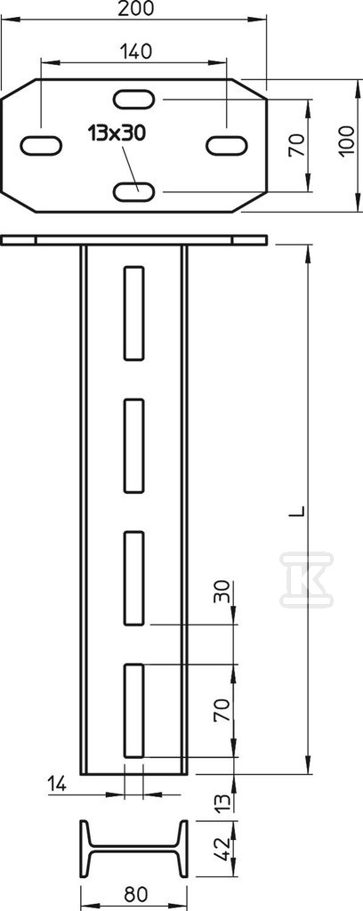 Вішалка, гаряче оцинкована, тип IS 8 K - 6361188