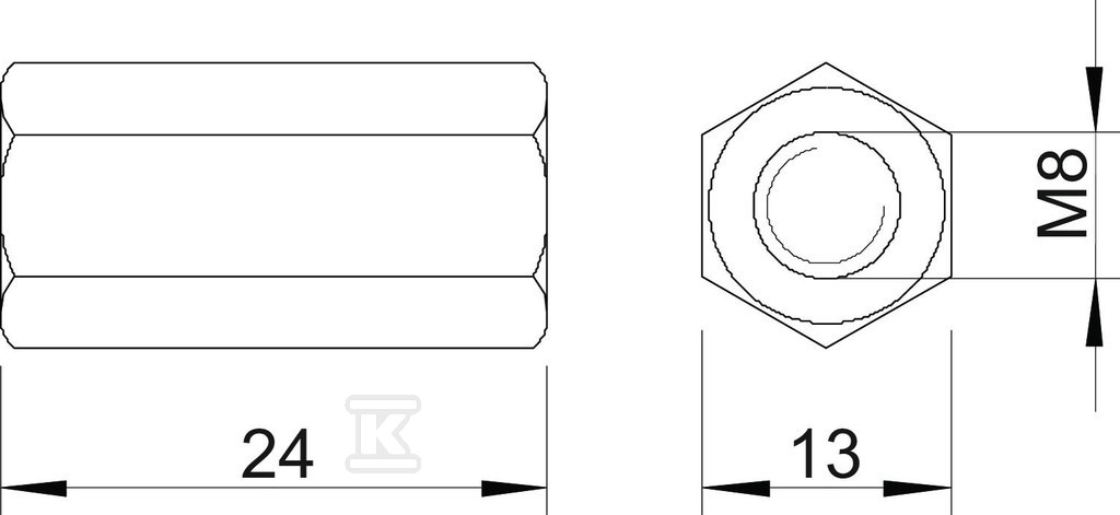 Připojovací objímka typ CSTR M8 G - 6410081