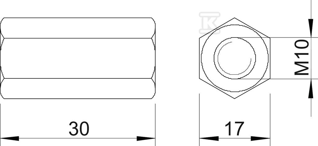 Připojovací objímka typ CSTR M10 G - 6410103