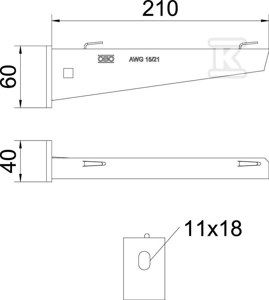 Wysięgnik ścienny typ AWG 15 21 A2 - 6420628