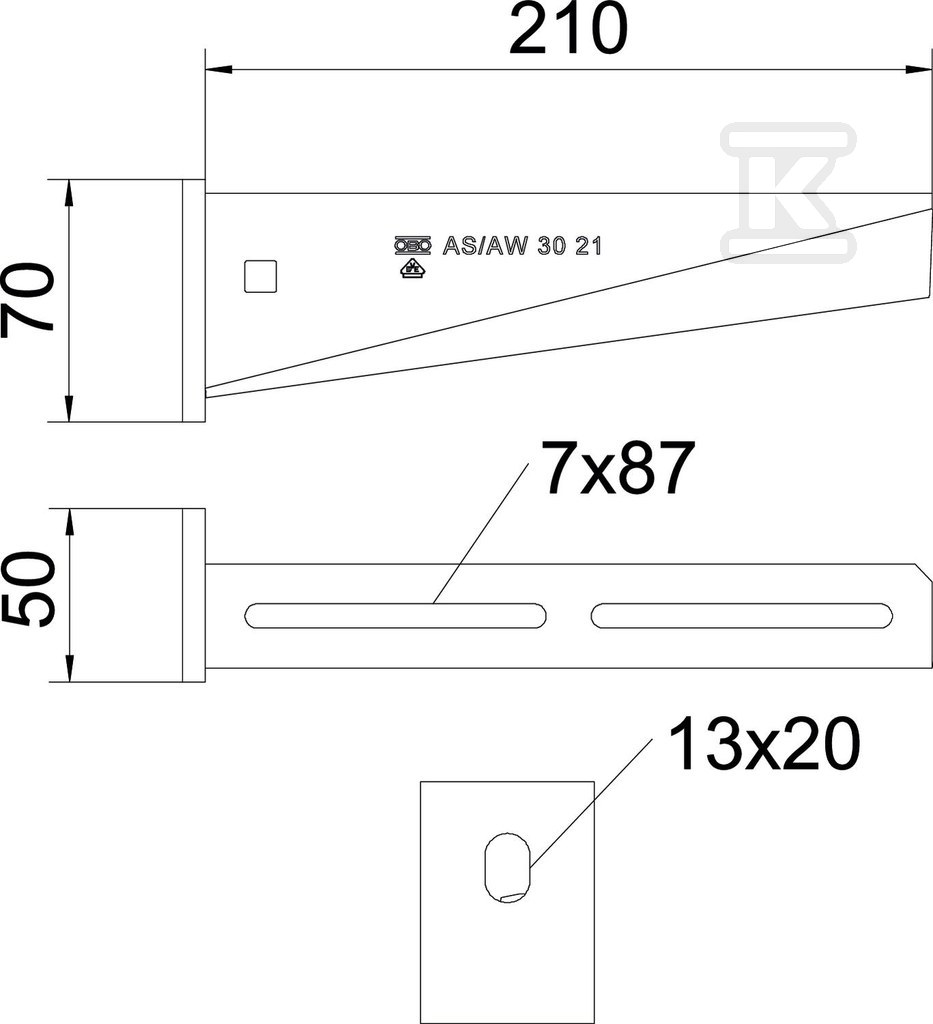 Wysięgnik ścienny typ AW 30 21 A4 - 6443311