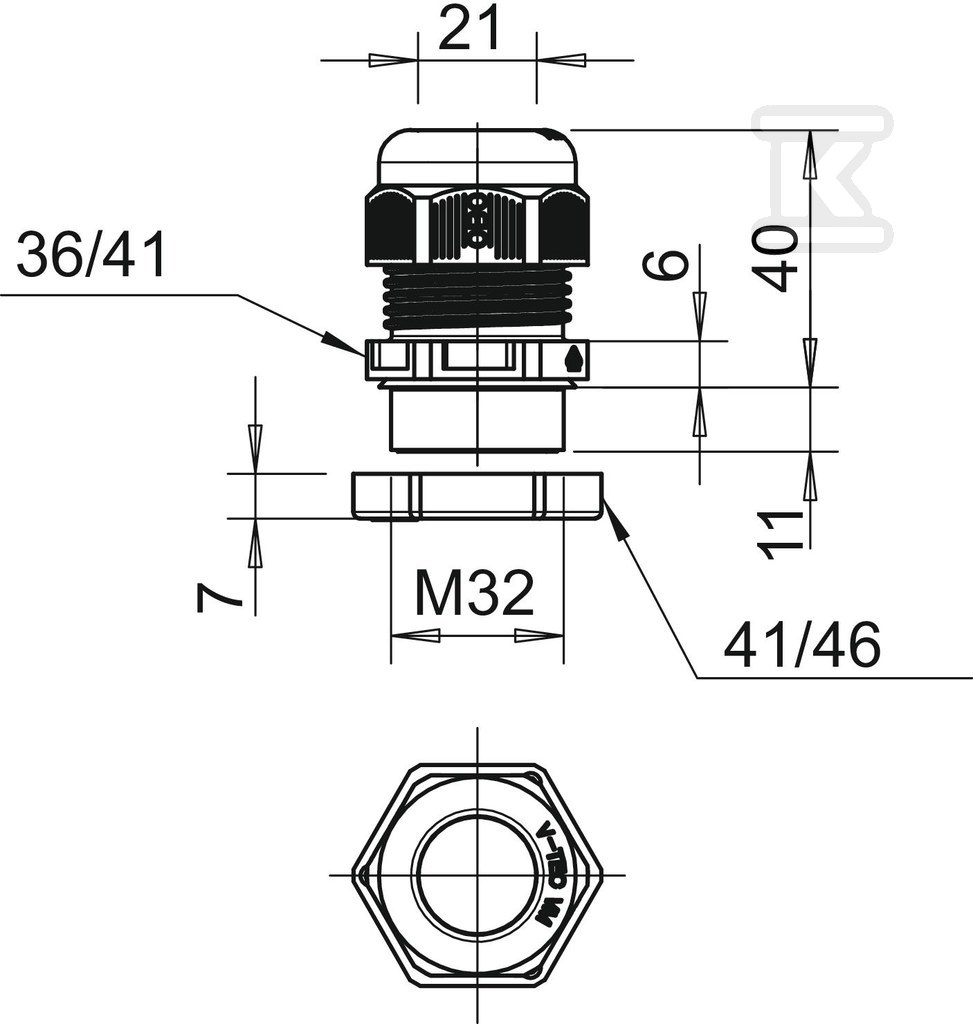 Cable gland type V-TEC VM32+ OR - 7205666