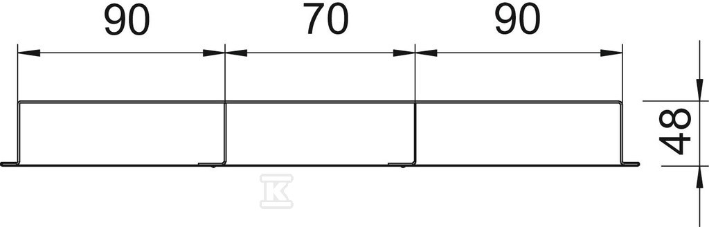 Kanał podpodłogowy, 3 komorowy typ S3 - 7400332