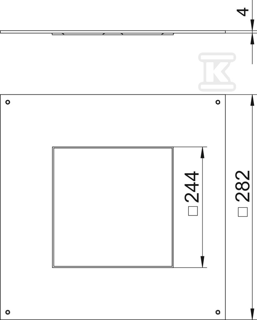 Montážny kryt typ DUG 250-3 9 - 7400467