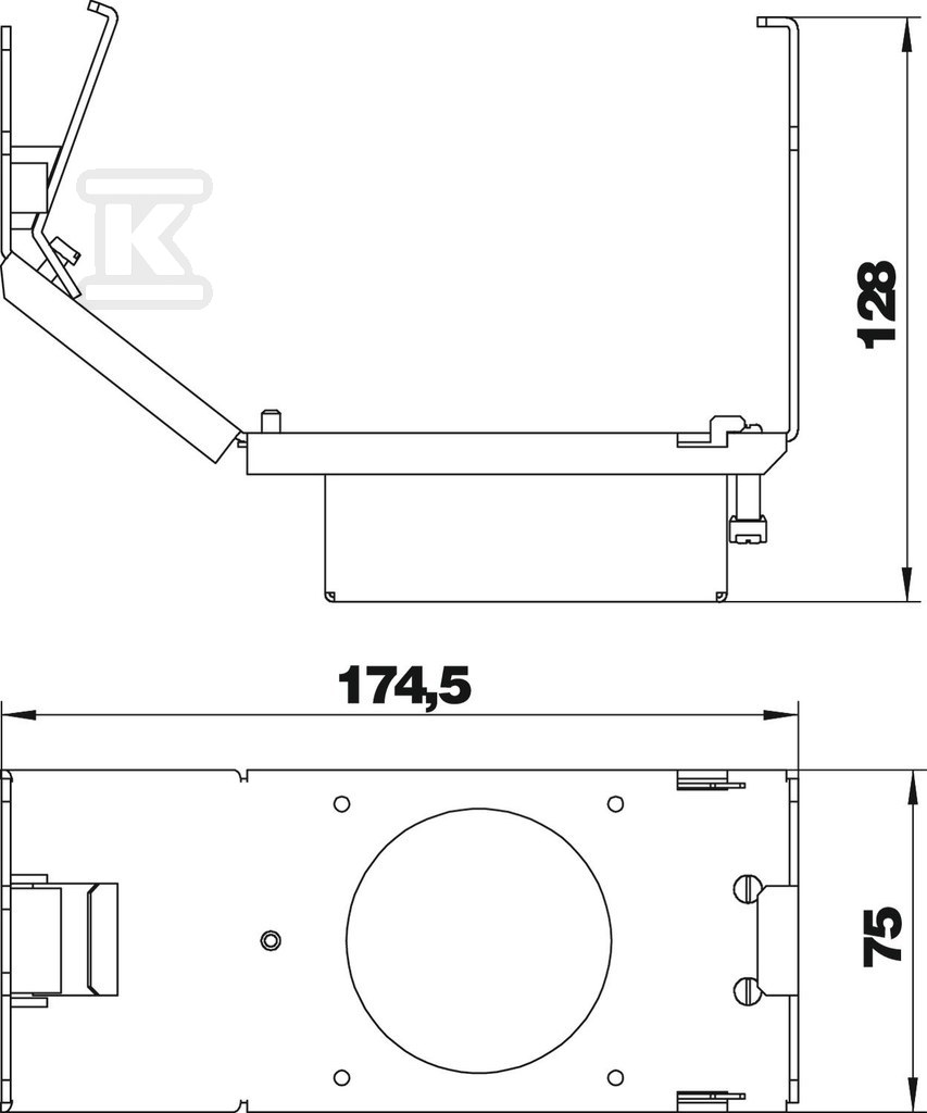 Wspornik montażowy dla CEE16 i CEE32 - 7407665