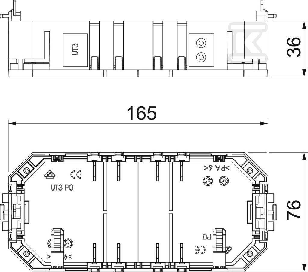 Inštalačná krabica typu UT3 - 7408721