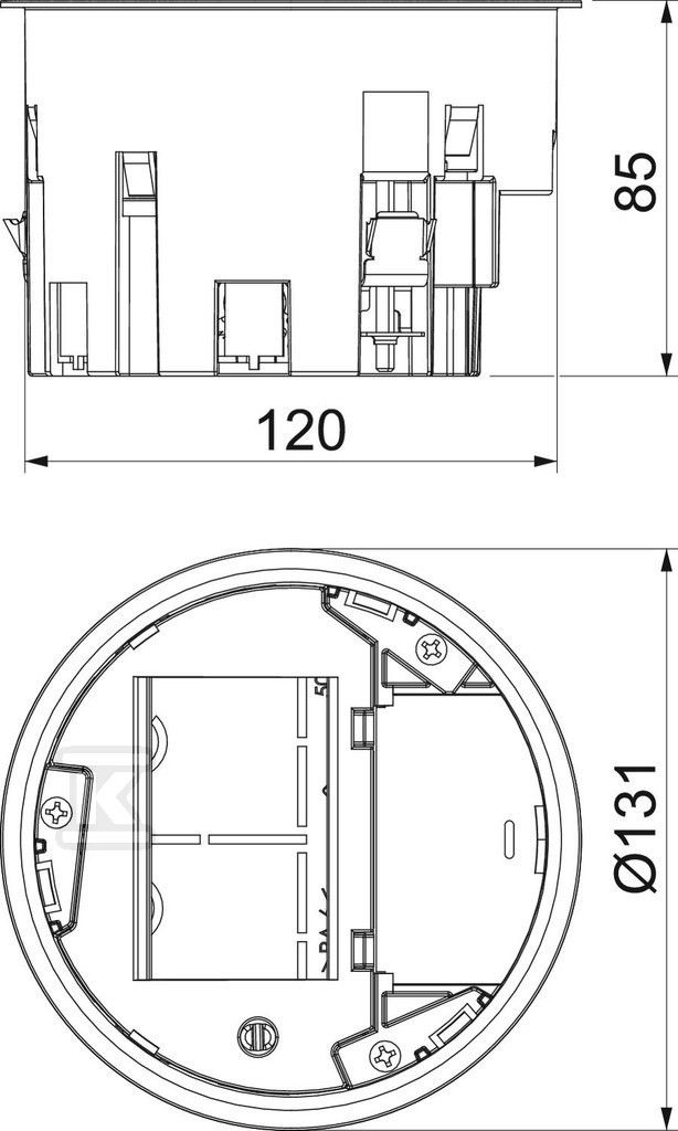 Puszka instalacyjna do for GES R2 typ - 7408836