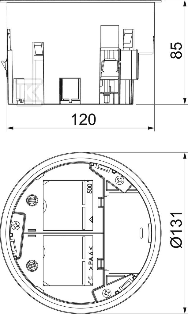 Montažna kutija za GES R2, tip MT R2 - 7408838