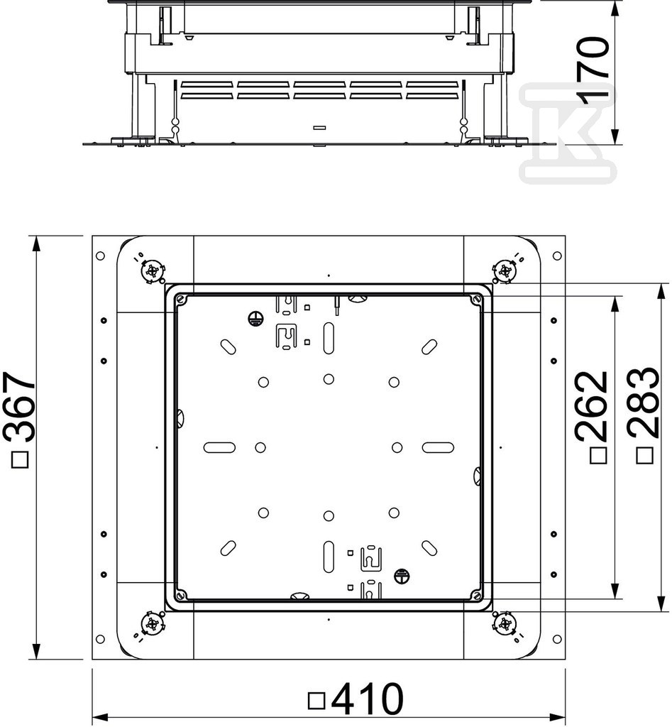 Under-floor box type UZD 115170 250-3 - 7410043