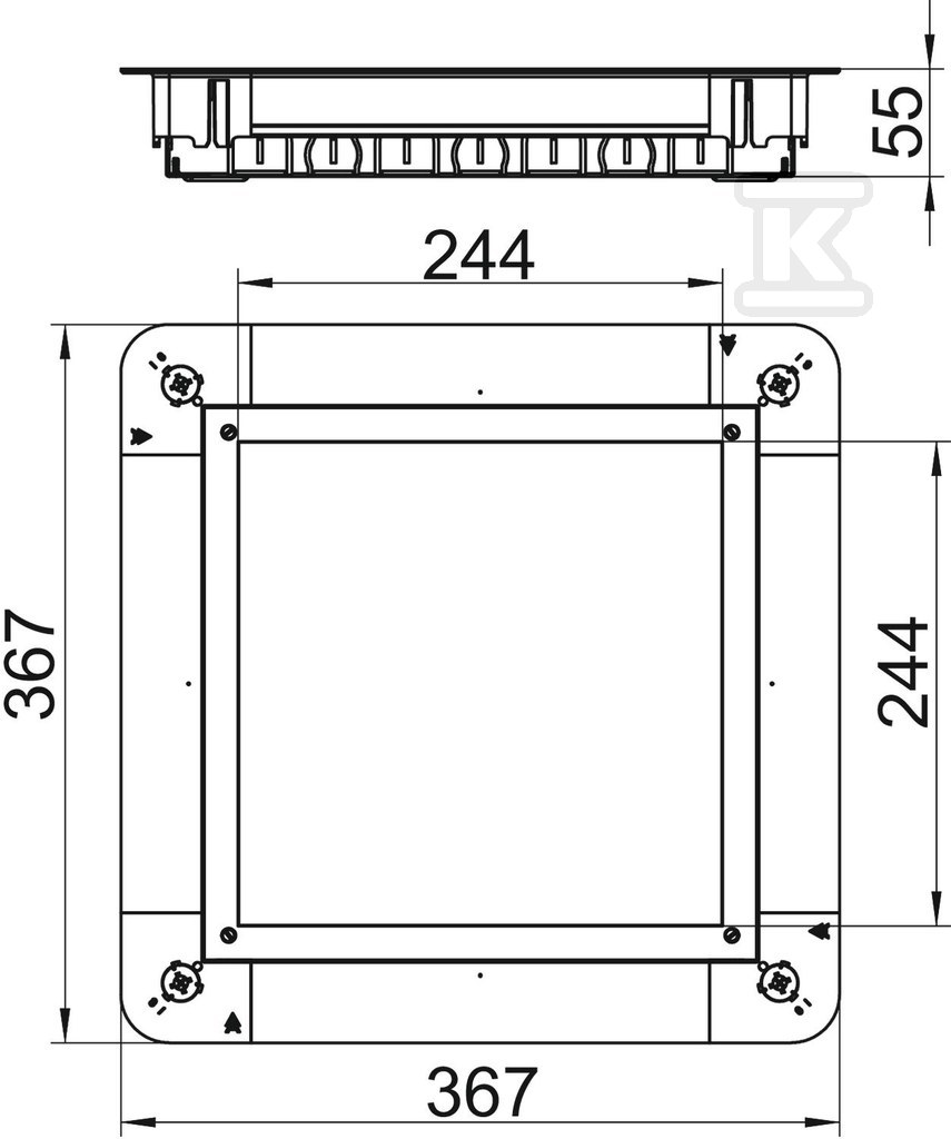 Podlahový box typ UGD55 250-3 9R - 7410060