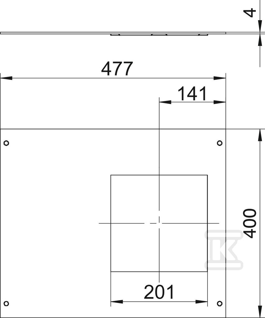 Монтажна кришка типу OKA D 500 4 - 7425064