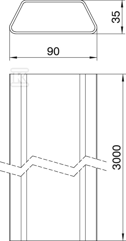 Podni kanal tipa DU 9035 /3m/ - 7425902