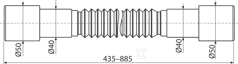 Przyłącze elastyczne 50/40×40/50 - A720