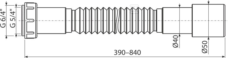 Przyłącze elastyczne 6/4" z redukcją do - A793