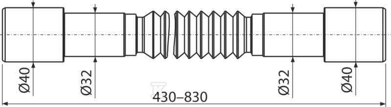 Przyłącze elastyczne 40–32×32–40 - A794