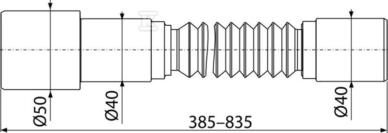 Przyłącze elastyczne 50/40×40 - A795