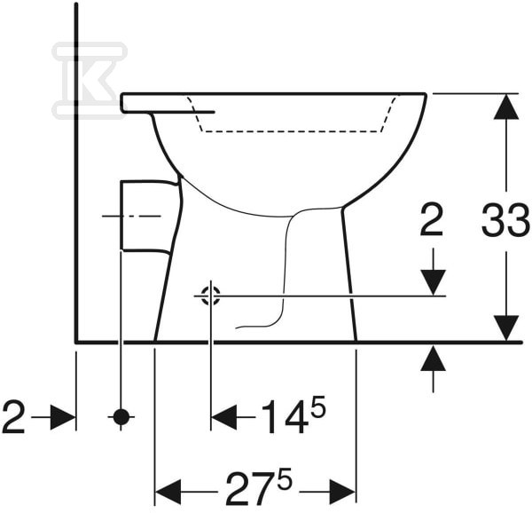 Geberit Bambini standing toilet bowl - 500.916.00.1