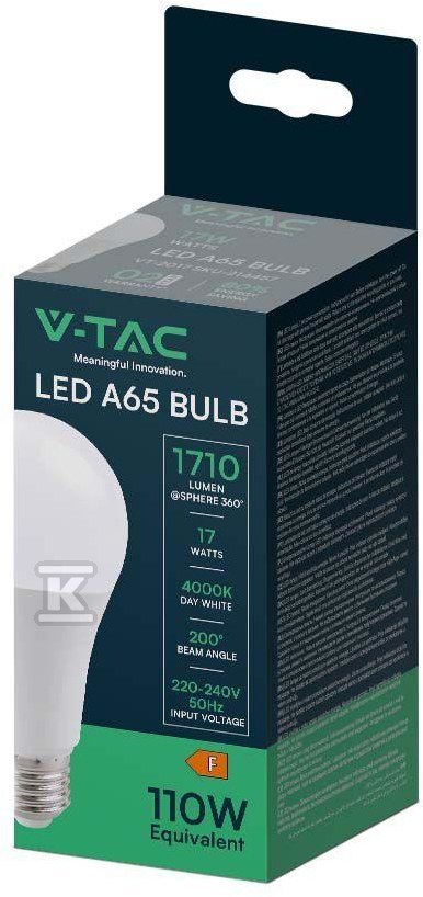 V-TAC LED sijalica 17V A65 E27 VT-2017 - 214457