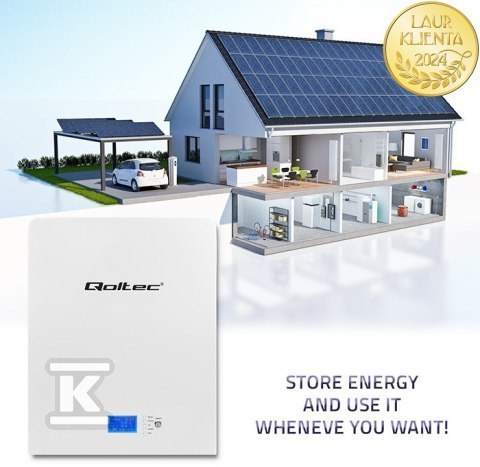 Magazyn energii Qoltec 4.8kWh, 100Ah, - 53710