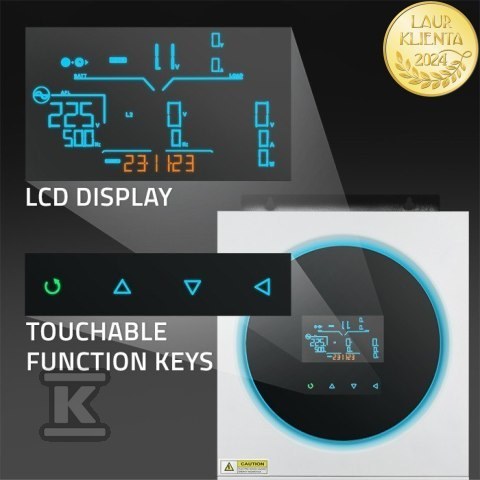 Гібридний інвертор однофазний Qoltec - 53873