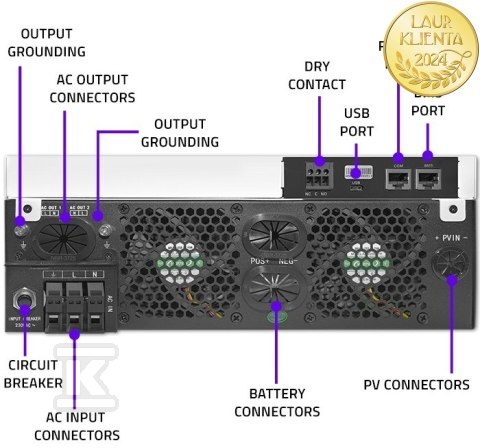 Гібридний інвертор однофазний Qoltec - 53873