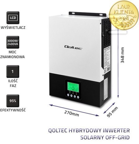Гібридний інвертор однофазний Qoltec - 53876
