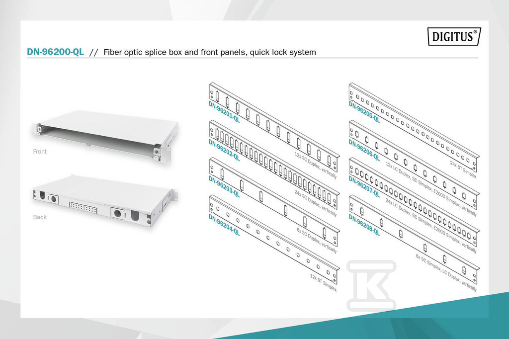 Panel krosowy FO bez płyty czołowej - DN-96200-QL