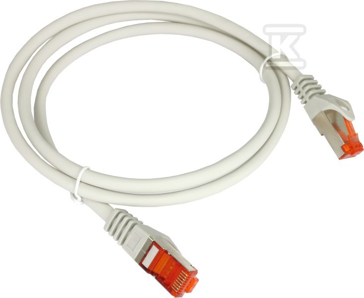 Patchcord F/UTP kat.5e PVC 0.25m szary - KKF5SZA0.25