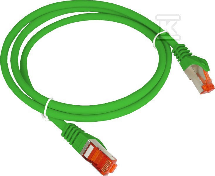 Patchcord S/FTP kat.6A LSOH 0,5m zelený - KKS6AZIE0.5