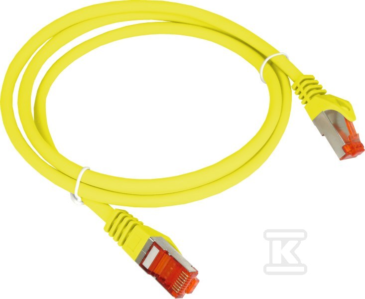 Patchcord S/FTP kat.6A LSOH 0,5m žlutý - KKS6AZOL0.5