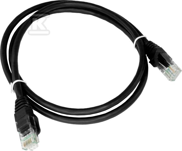 Patchcord U/UTP kat.5e PVC 0,25m fekete - KKU5CZA0.25