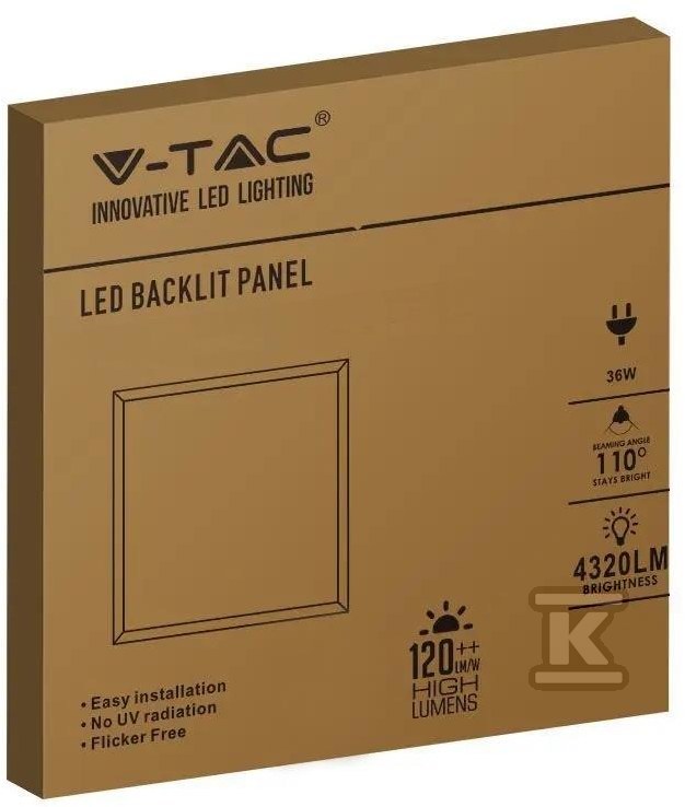 Panel LED V-TAC 36W 600x600 LED - 10219