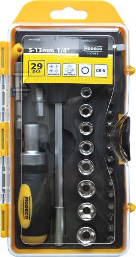 Zestaw wkrętak T grzechotka bity - MN-14-514