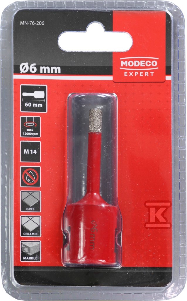Diamant-Lochsäge 6mm M14 max 12000 - MN-76-206