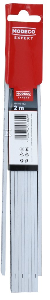 Miara plastikowa składana 2m biała - MN-80-162