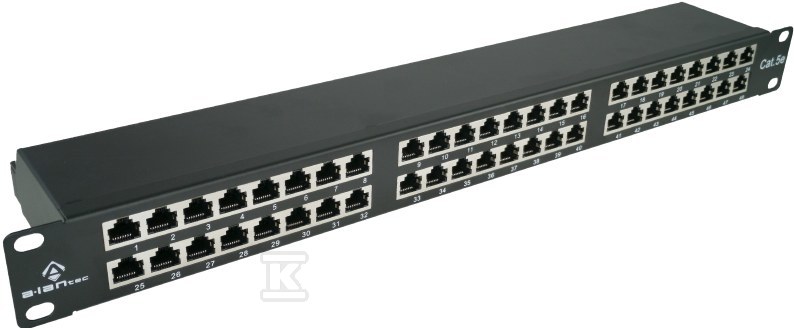 Patch panel STP kat.5e, 48 portova, IDC - PK049