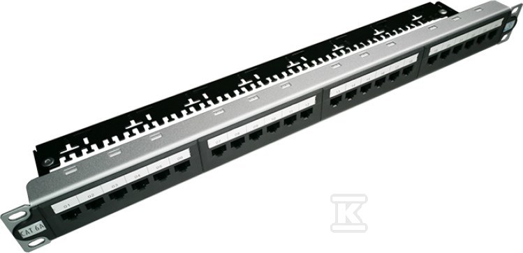 Patch panel UTP kat.6A 24 portů LSA 1U - PK051