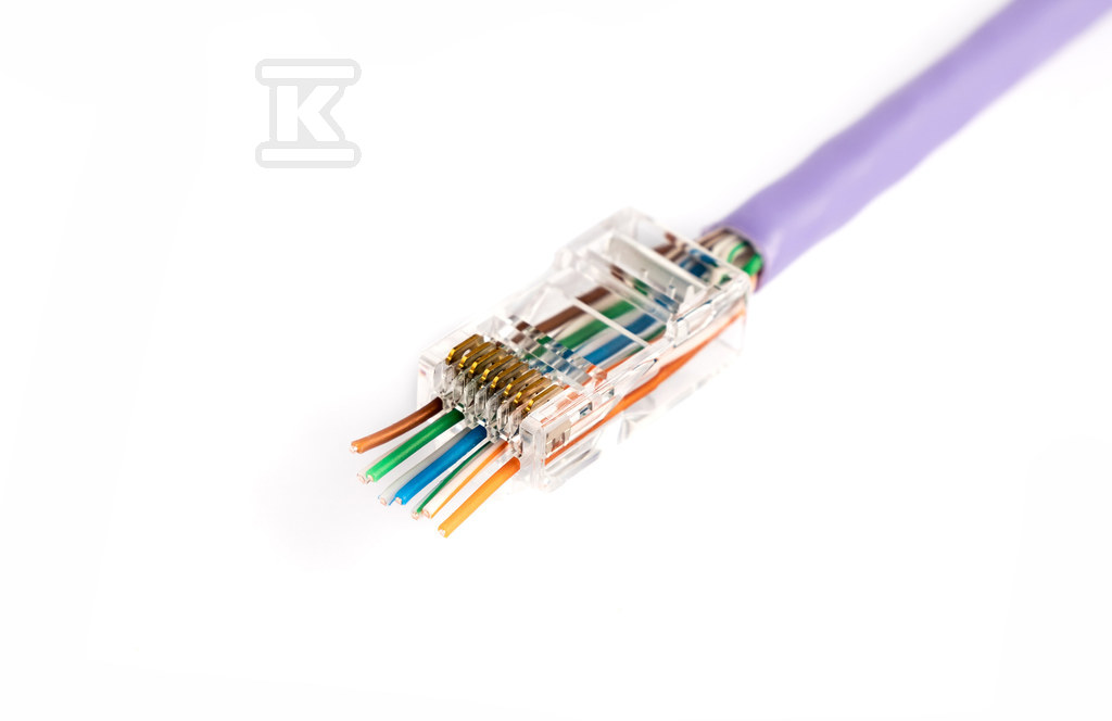 Wtyk RJ45 (8P8C) przelotowy, kat.6, - X-ML-6U-EZ