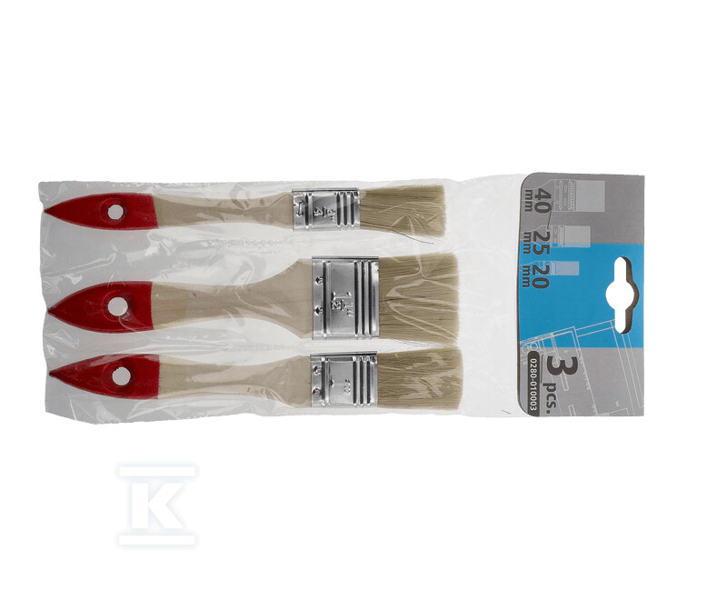Zestaw pędzli malarskich płaskich m7 3 - 0280-010003