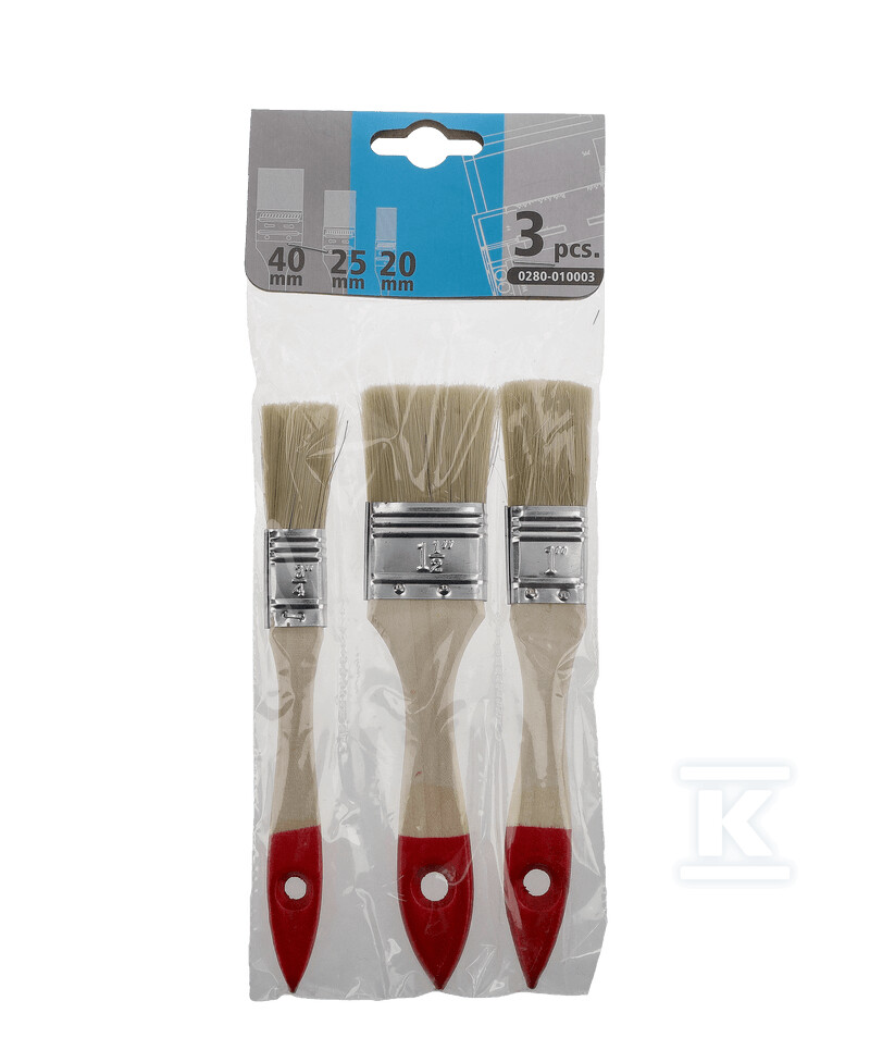 Zestaw pędzli malarskich płaskich m7 3 - 0280-010003