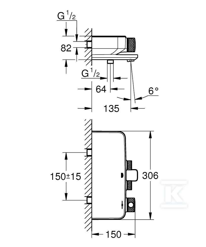 Grohtherm SmartControl Змішувач для - 34718000