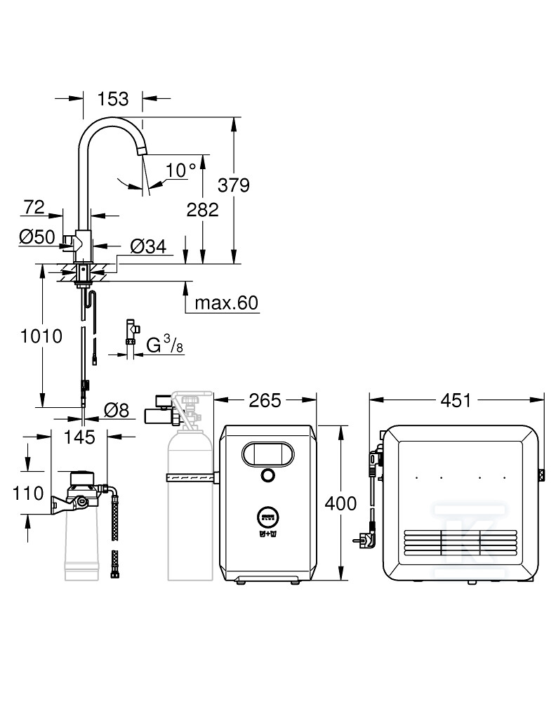 Професійний набір GROHE Blue із - 31302002