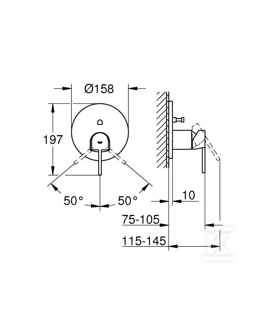 GROHE Plus Одноважільний змішувач для - 24060AL3